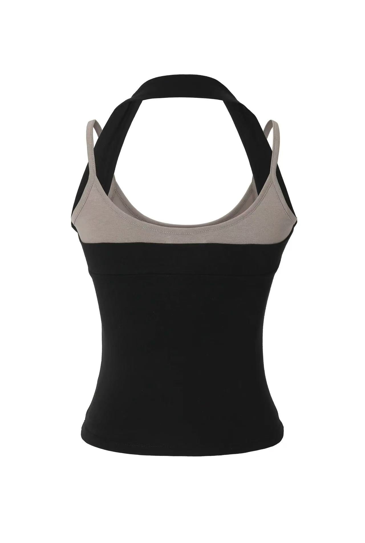 Threetimes Ginger halter top (2color)