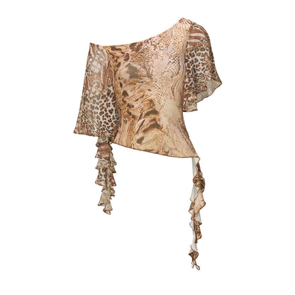 JYOSEI Snake pattern off-shoulder top