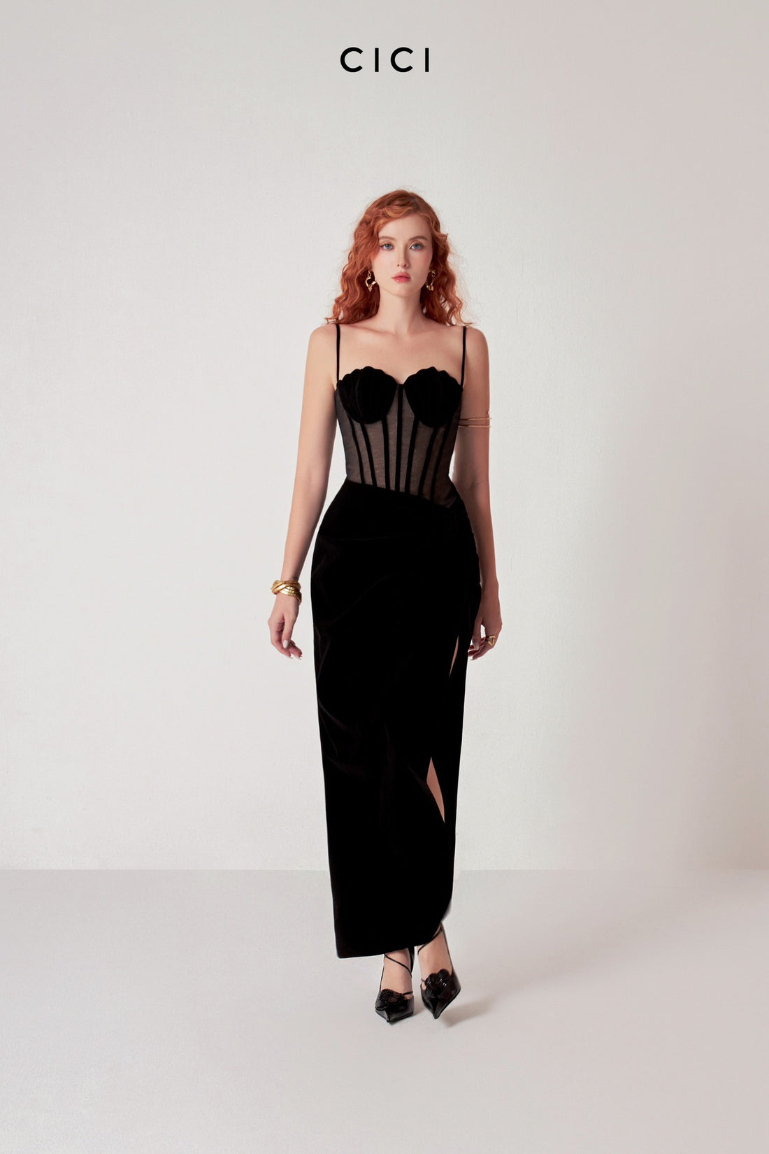 CICI Phoebe Velvet Maxi Set