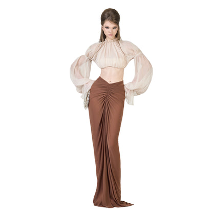 FFSD SHADE TOP (BEIGE) &amp; SHADOW SKIRT (BROWN)