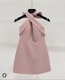 Lism Bow Halter Mini Dress(4color)