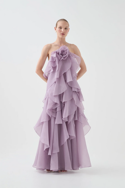 Aje Pandorea Layered Maxi Dress(Lilac)