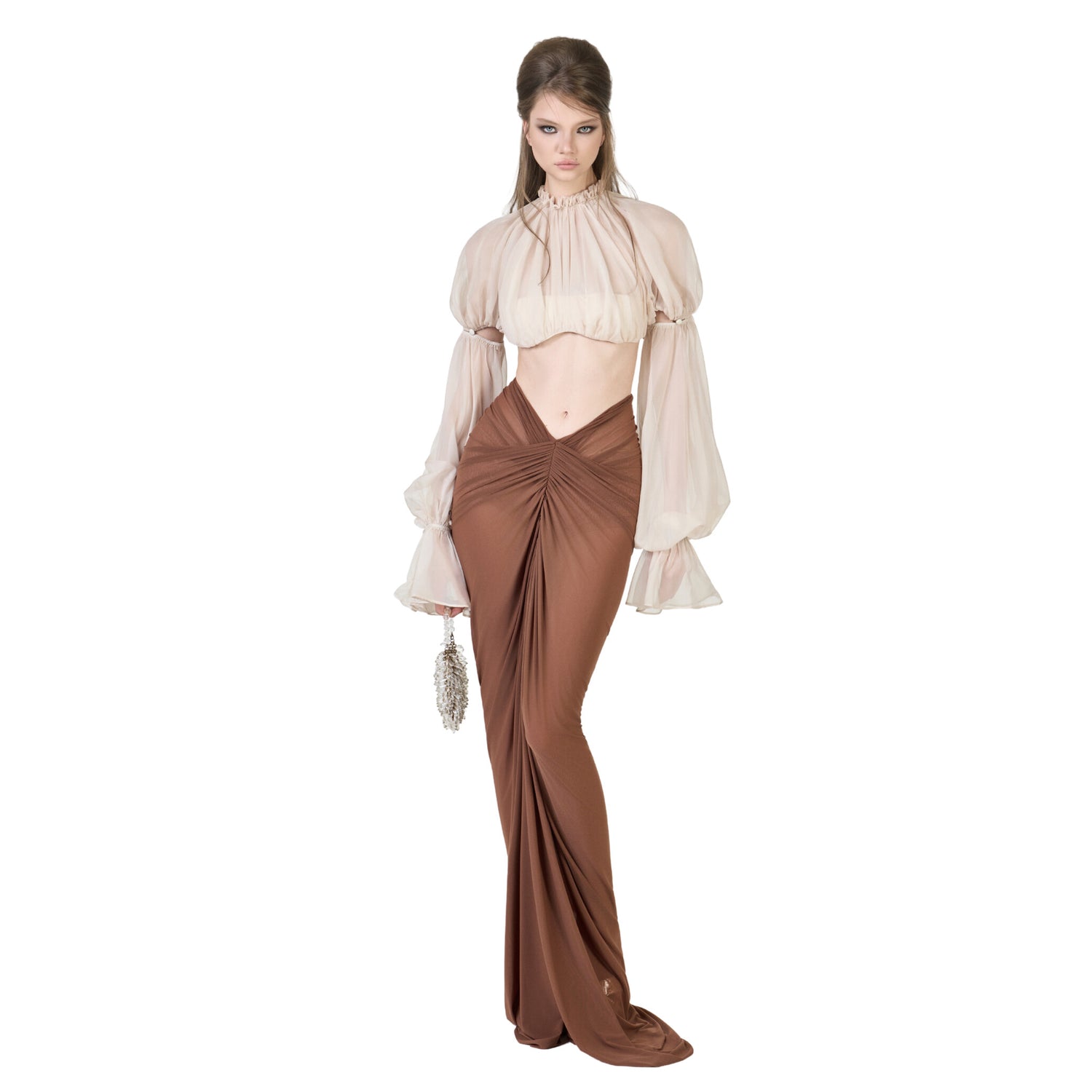 FFSD SHADE TOP (BEIGE) &amp; SHADOW SKIRT (BROWN)