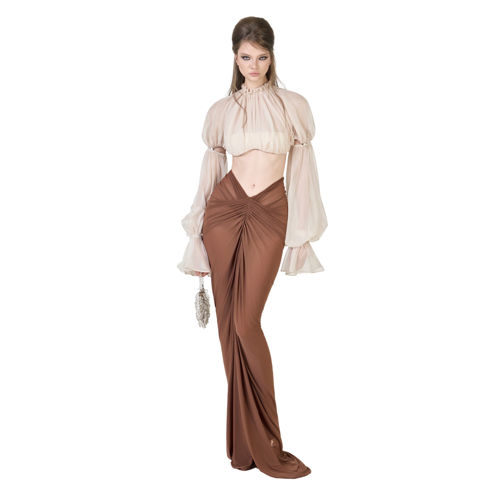 FFSD SHADE TOP (BEIGE) &amp; SHADOW SKIRT (BROWN)