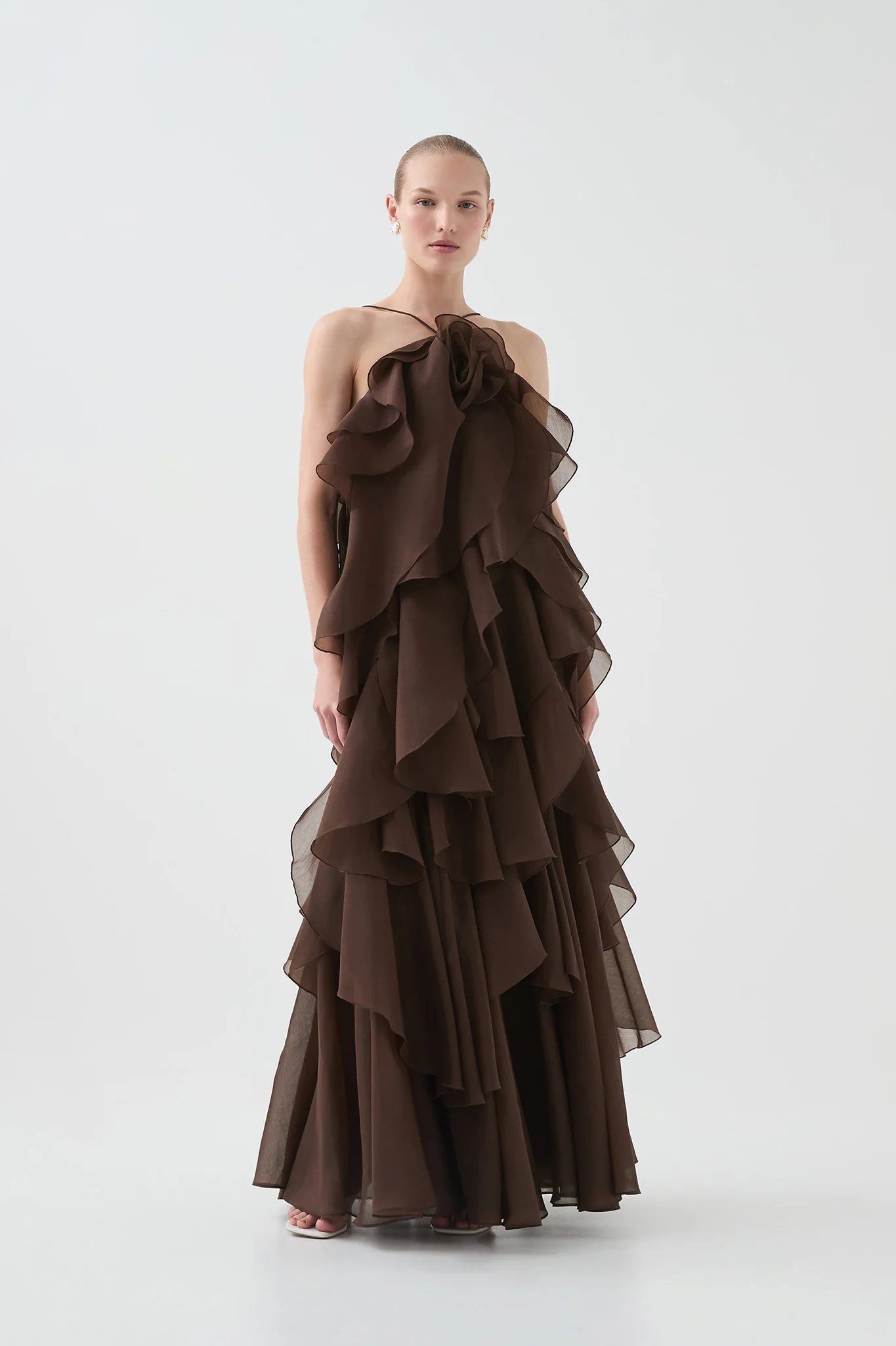 Aje Pandorea Layered Maxi Dress(Carob)