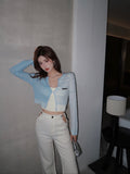 West. Y Baby Blue knit top
