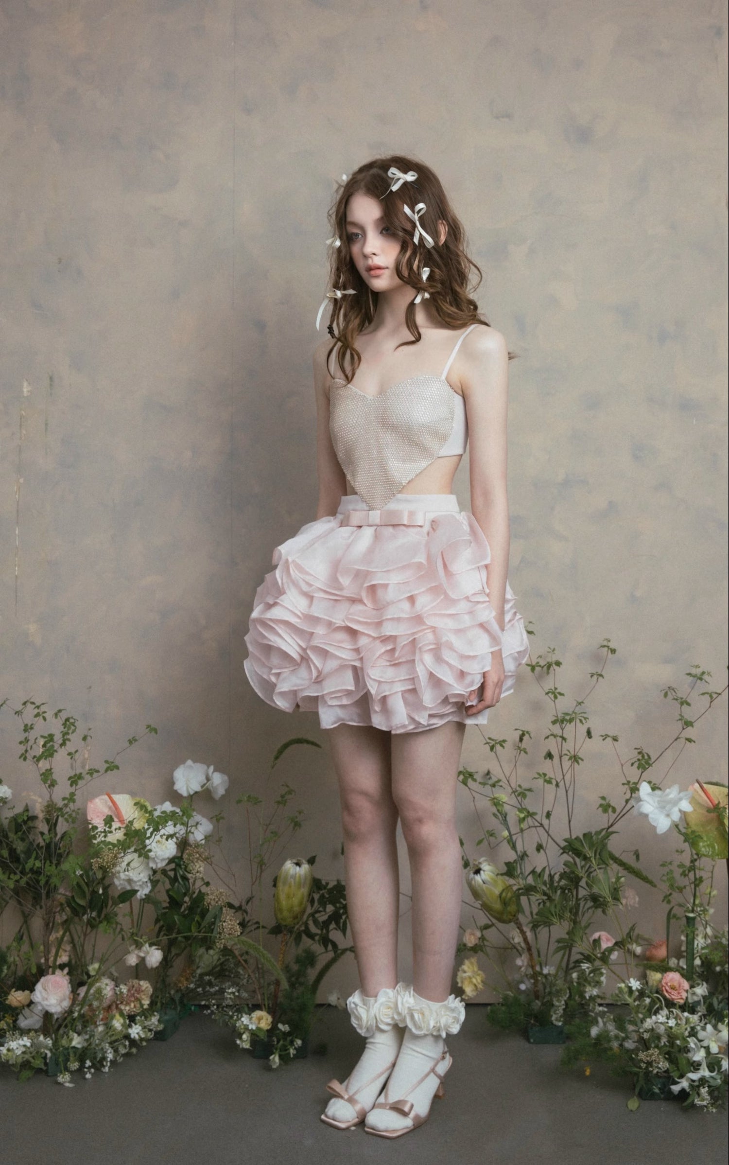 BLOOMIN Pinky Diamante Heart Dress