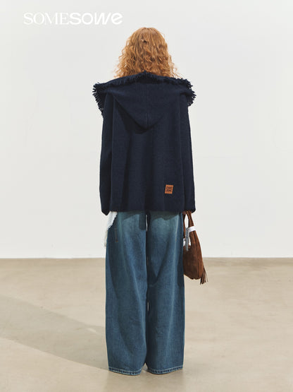 SOMESOWE S2508247 Lazy and Chic Pullover Sweater with Hood