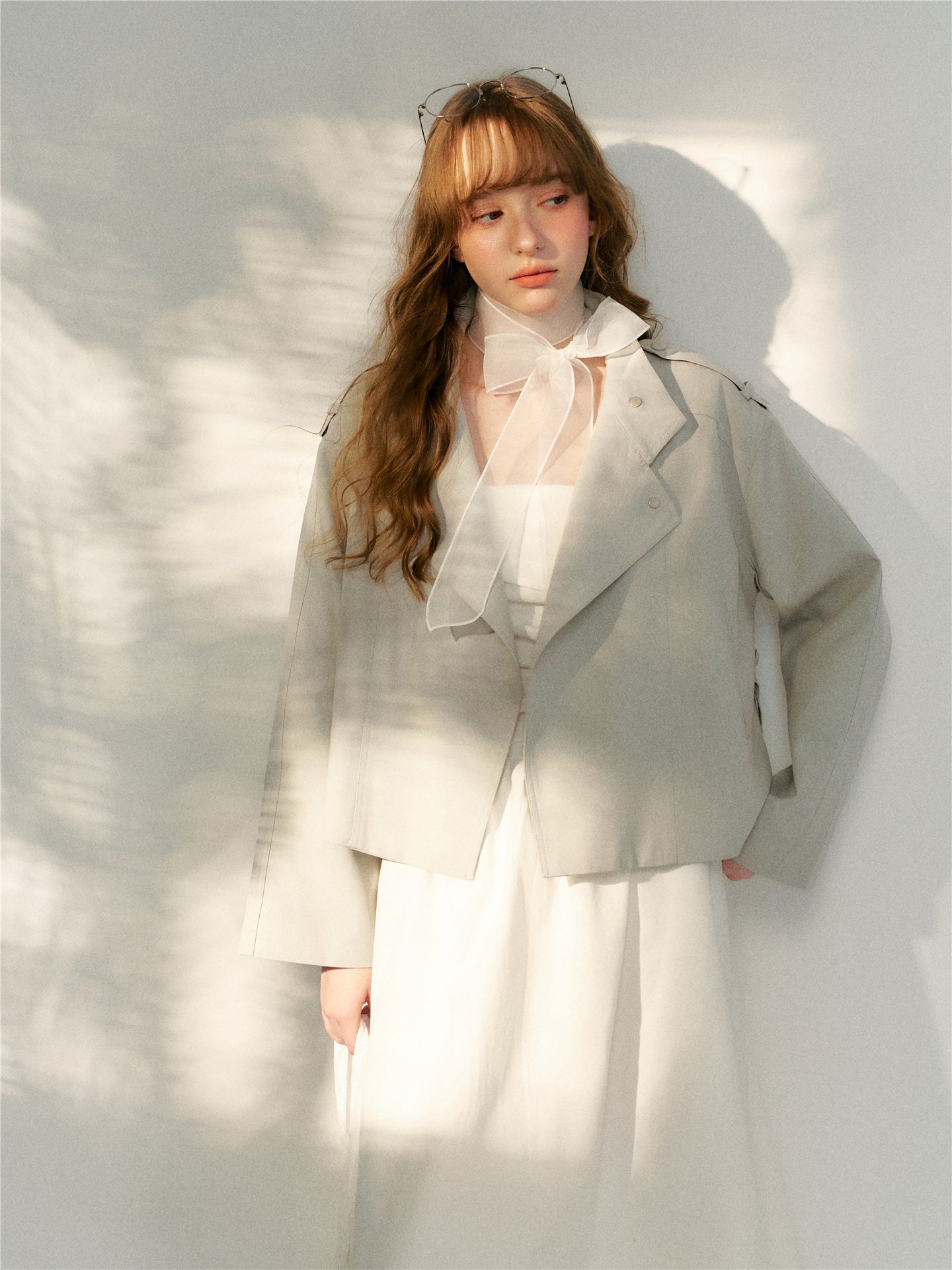 16DEWS 16D26127 Short loose windbreaker jacket