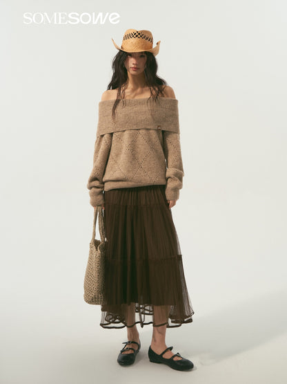 SOMESOWE S2509012 Double sided pleated yarn skirt