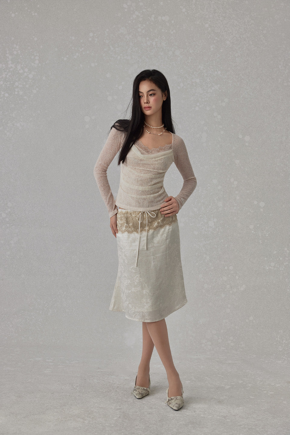 NONCESTNON N245 Fish tail lace skirt