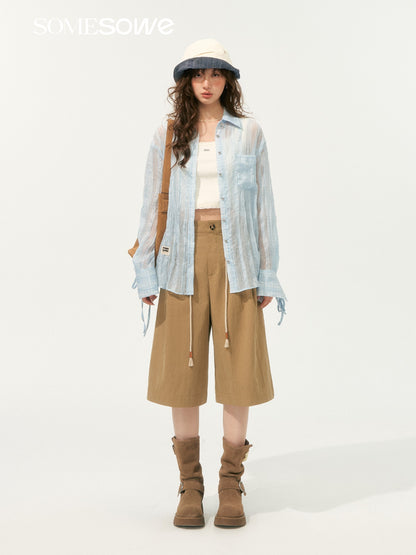 SOMESOWE S2508168 Ruffled casual shorts