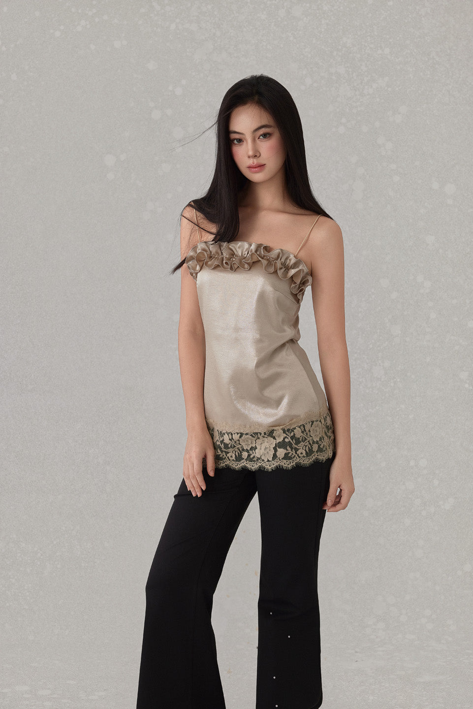 NONCESTNON N241 Ruffle camisole top