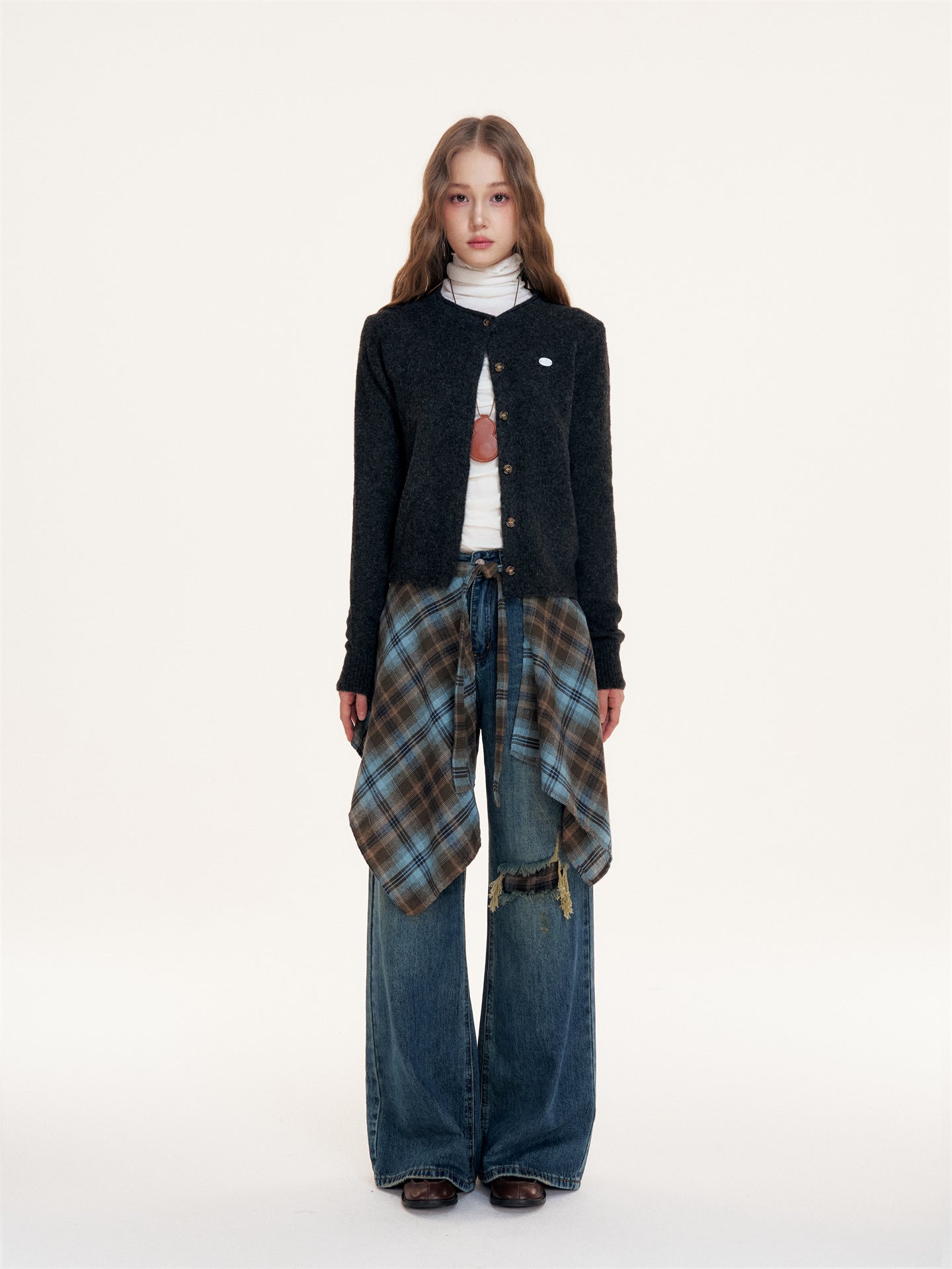 16DEWS 16D25391 High waisted loose jeans