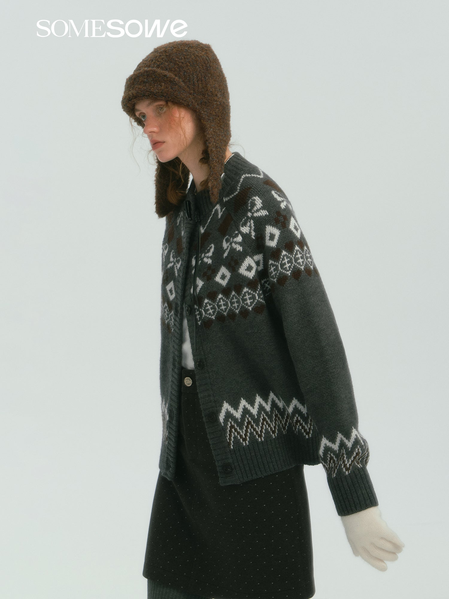 SOMESOWE S2407251 Fair Isle vintage sweater