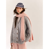 AsGony ASG24529 Hoodie Cardigan(2color)