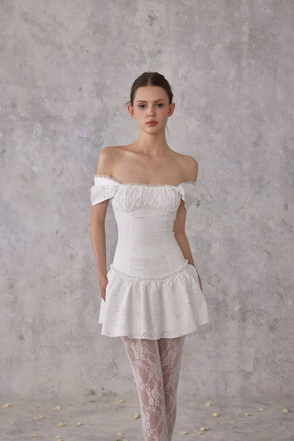 NOMEANSNO N195 Off shoulder lace dress