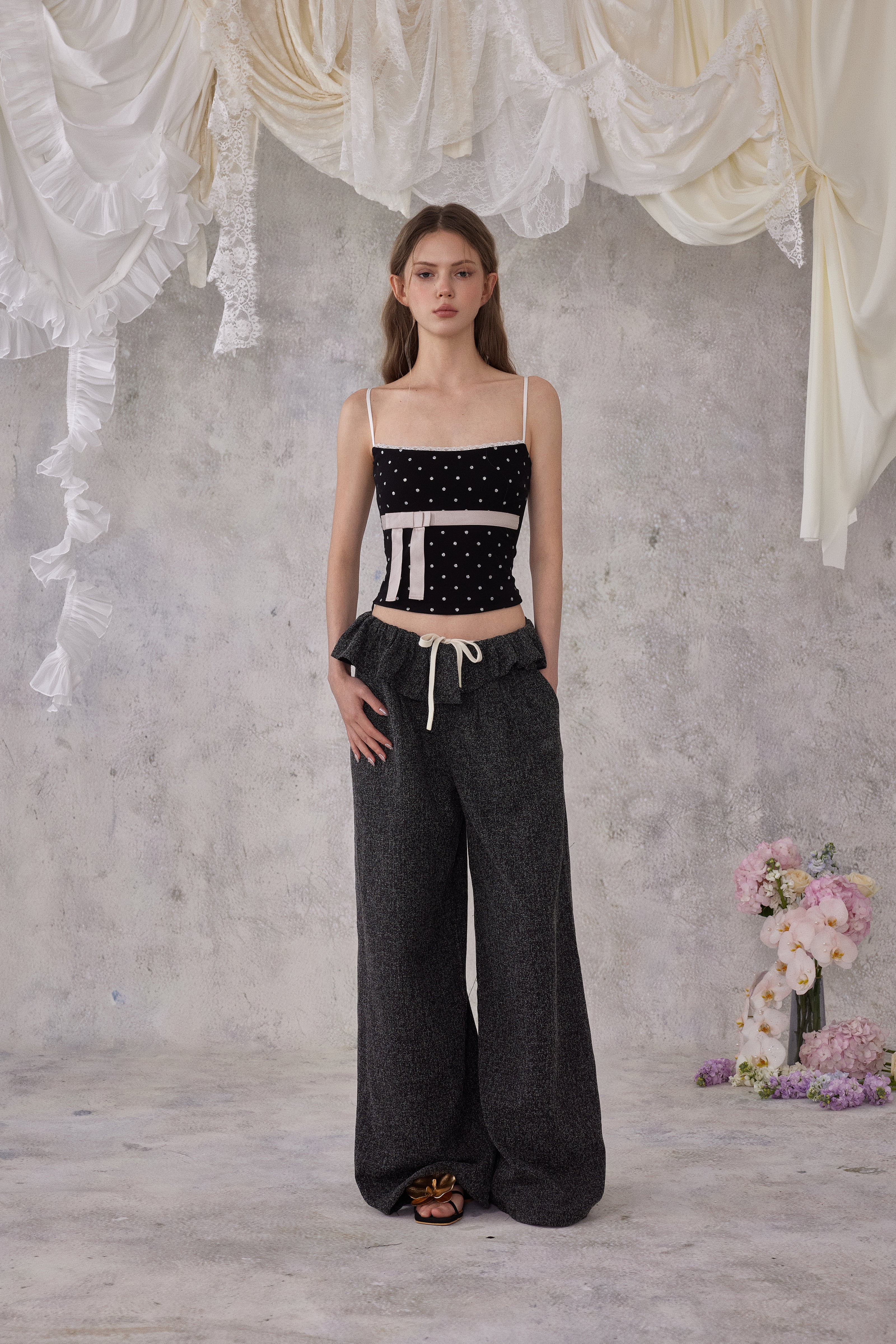 NOMEANSNO N159 Ruffled black pants