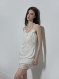 NOMEANSNO Satin Floral Lace Camisole Dress