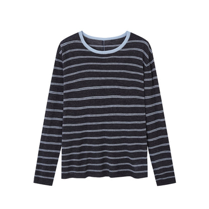 SOMESOWE S2508227 Vintage striped versatile knitted top