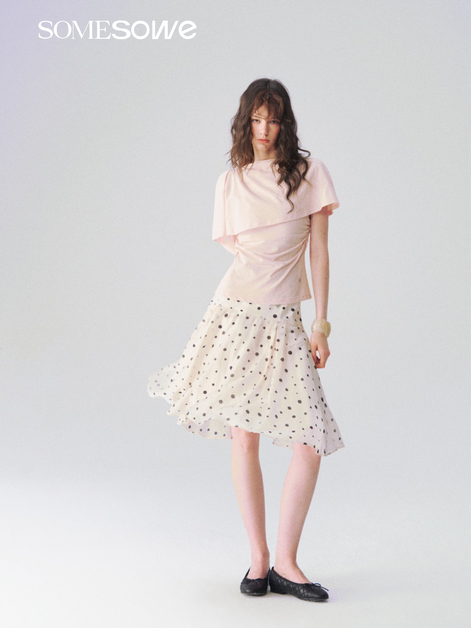 SOMESOWE S2609086 Cruella tencel polka dot skirt
