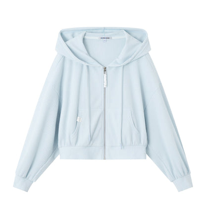 SOMESOWE S2609055&amp;S2609056&amp;S2609057 Waffle hooded sweatshirt + shorts + vest