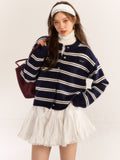 AsGony ASG24572 Stripe Cardigan(2color)