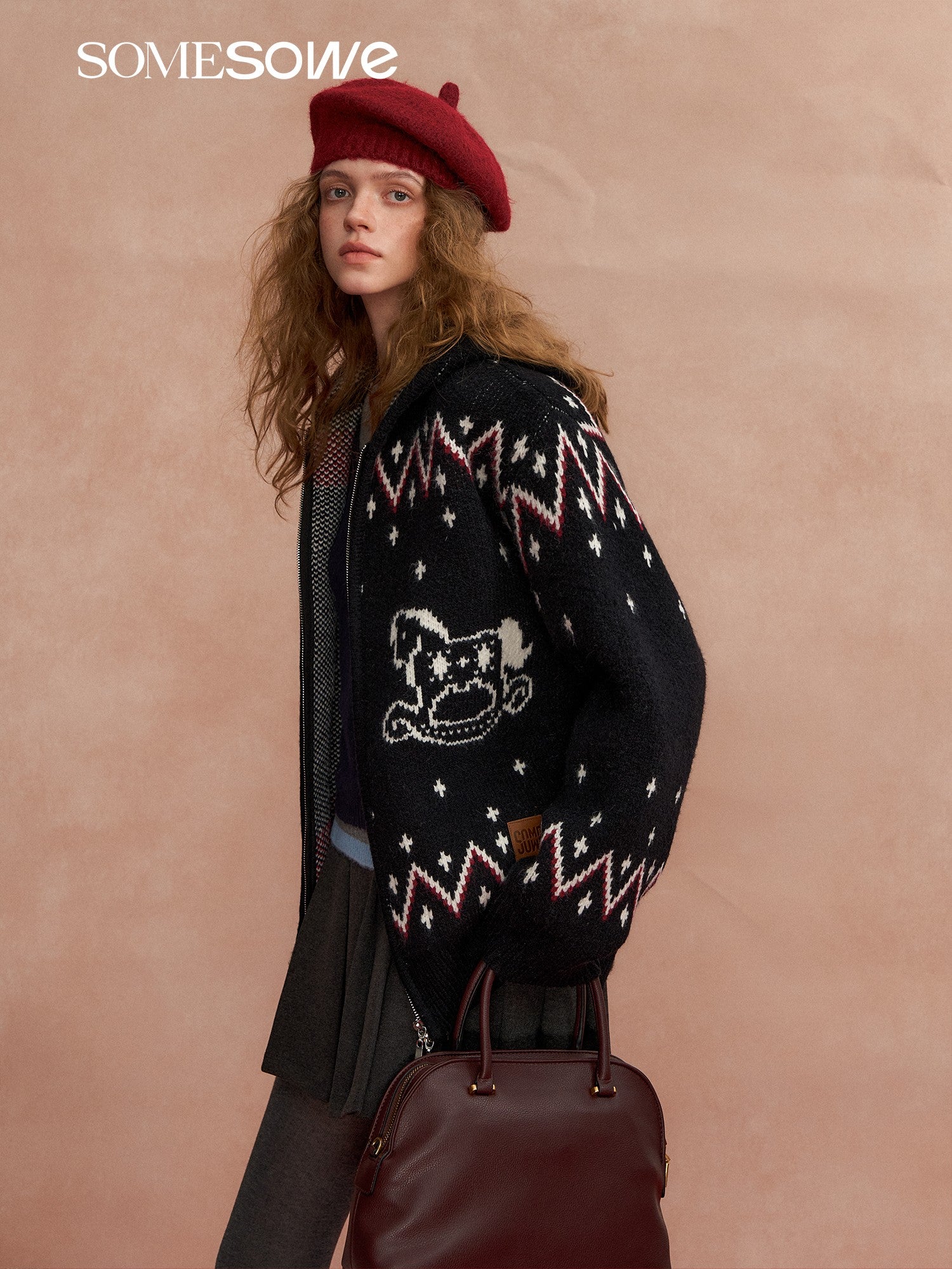 SOMESOWE S2508295 Fel Island Trojan hooded cardigan