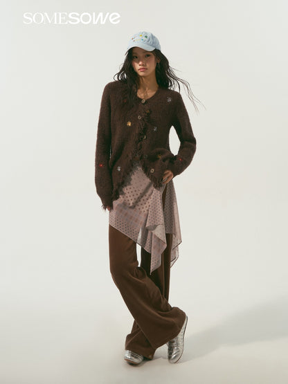 SOMESOWE S2509004 Nomadic style tassel flower cardigan