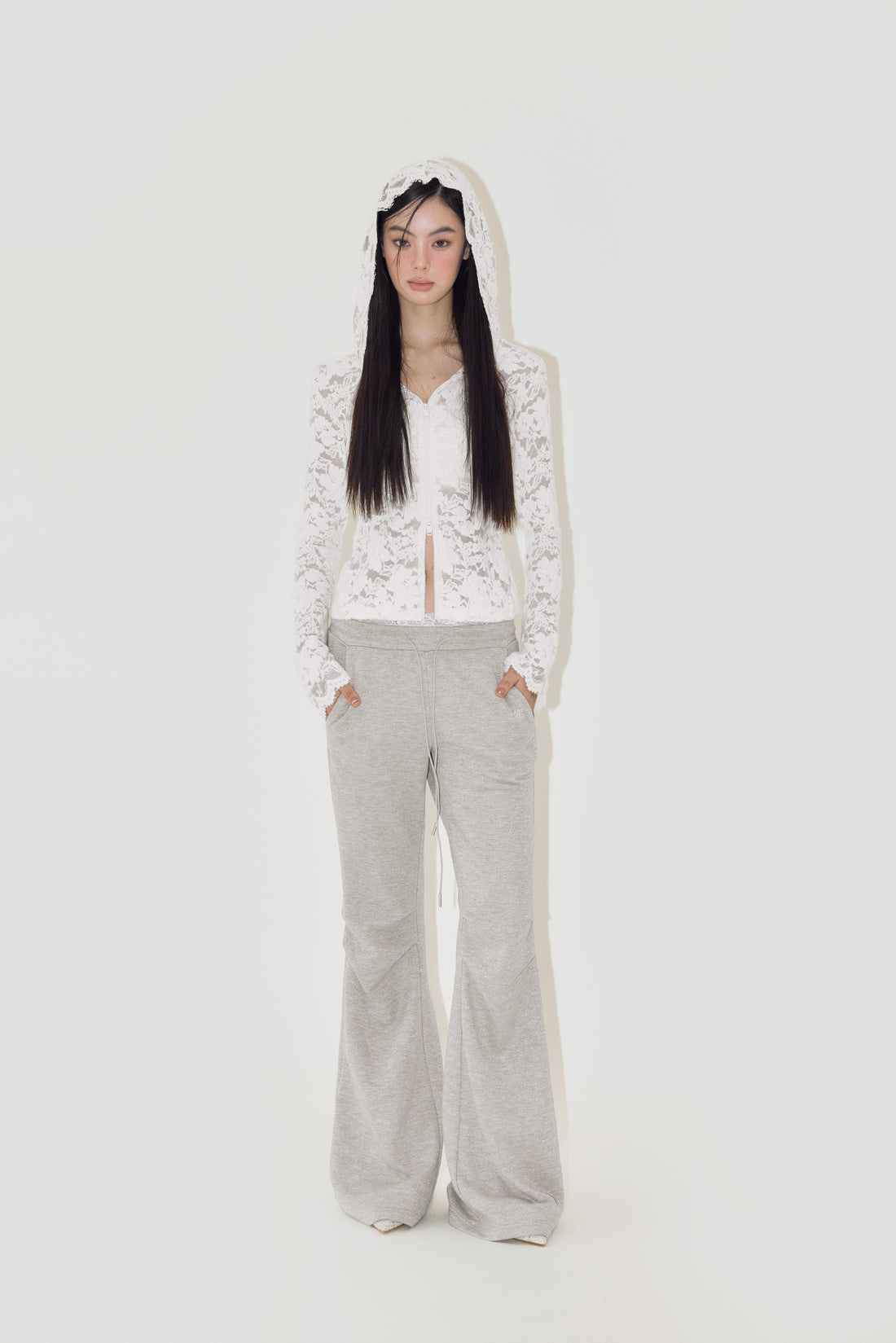 NOMEANSNO Sale White Lace Slim Top