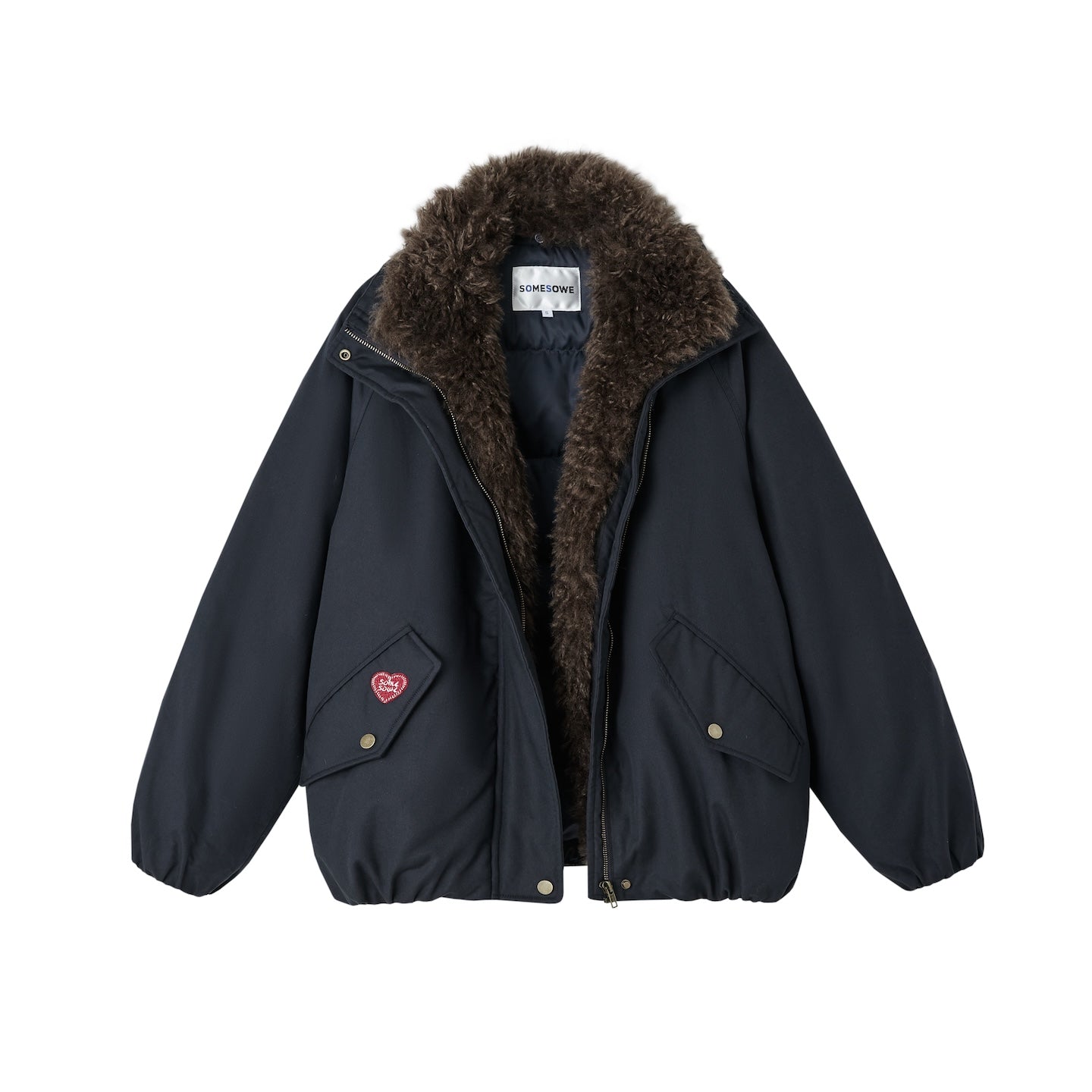 SOMESOWE S2508258 Detachable fur collar down jacket