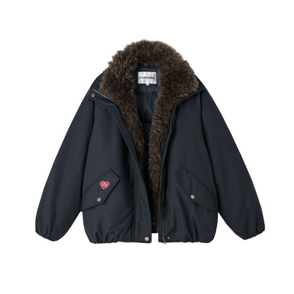 SOMESOWE S2508258 Detachable fur collar down jacket