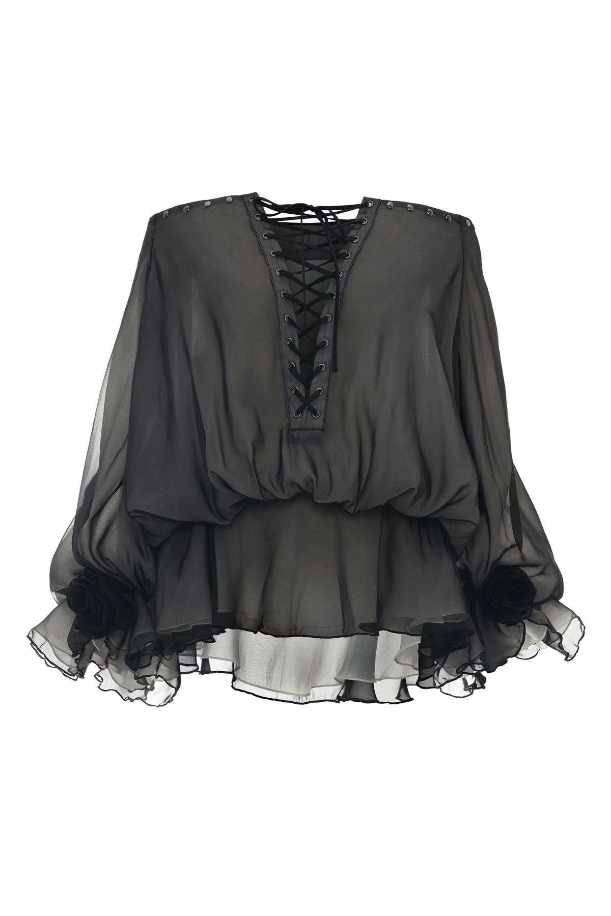 DATT [Best Seller] ORGANZA FLORRIE BLOOM BLOUSE
