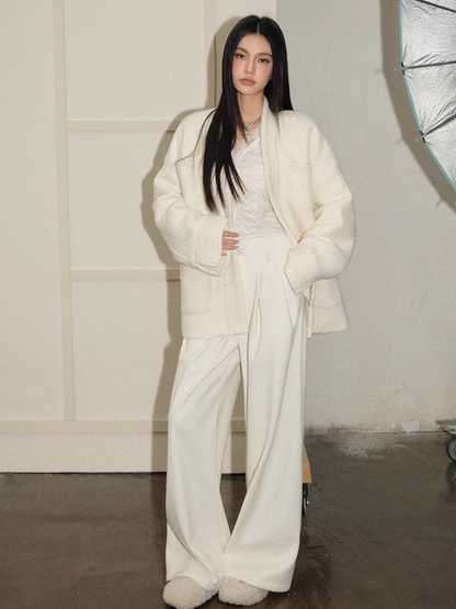 OLIVIA DUO DAWT24715 Cozy Cream Cardigan