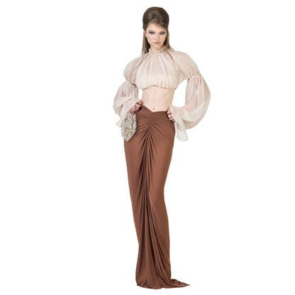 FFSD SHADE TOP (BEIGE) &amp; SHADOW SKIRT (BROWN)