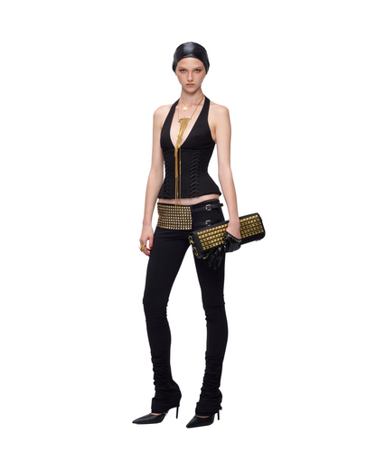 FANCì CLUB [Best Seller] Julia Halterneck Corset Top(3color)