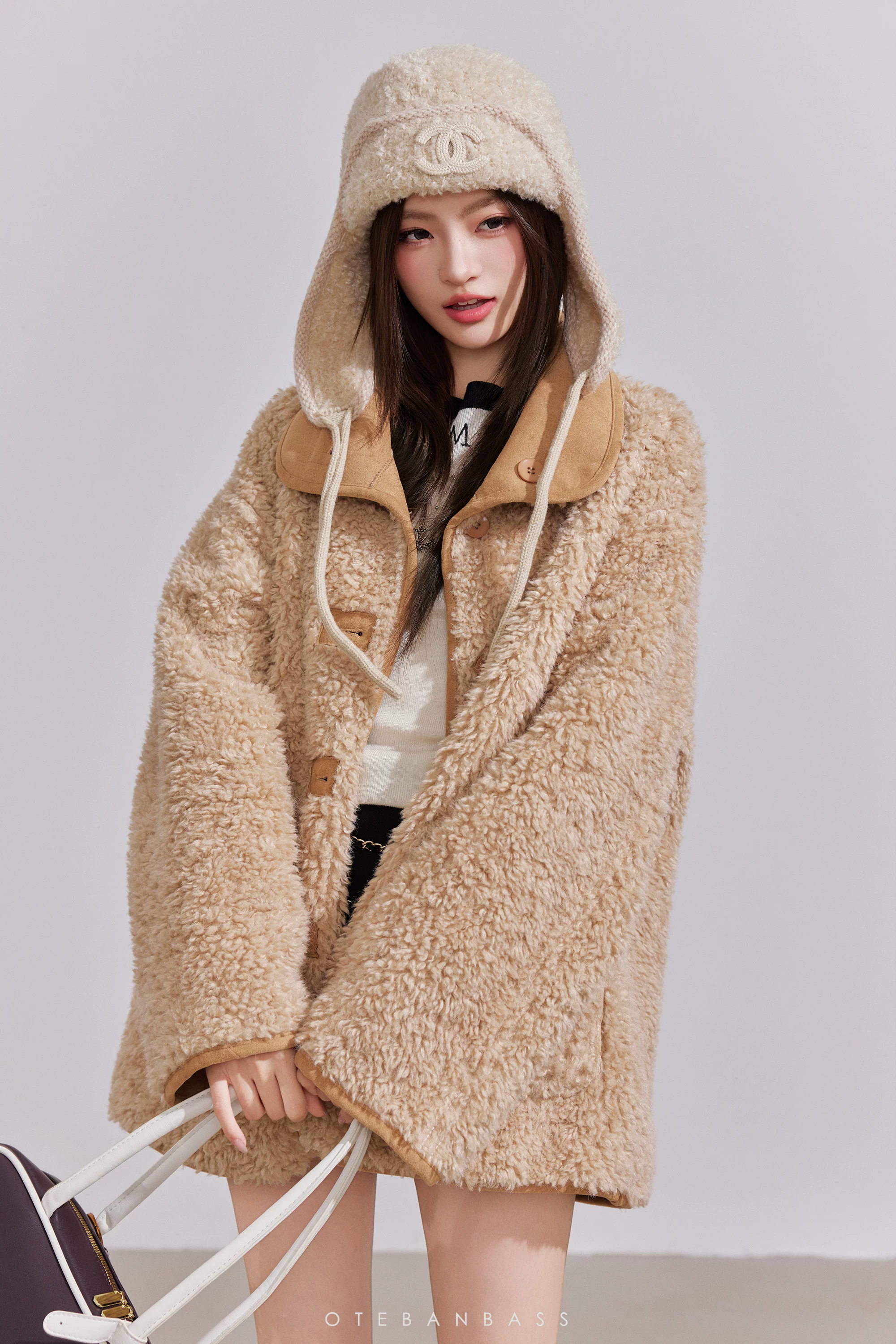 OTEBANBASS Reversible Light Brown Coat