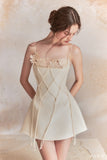 ELPIS Floral Slip Dress-Creamy White