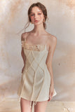 ELPIS Floral Slip Dress-Creamy White