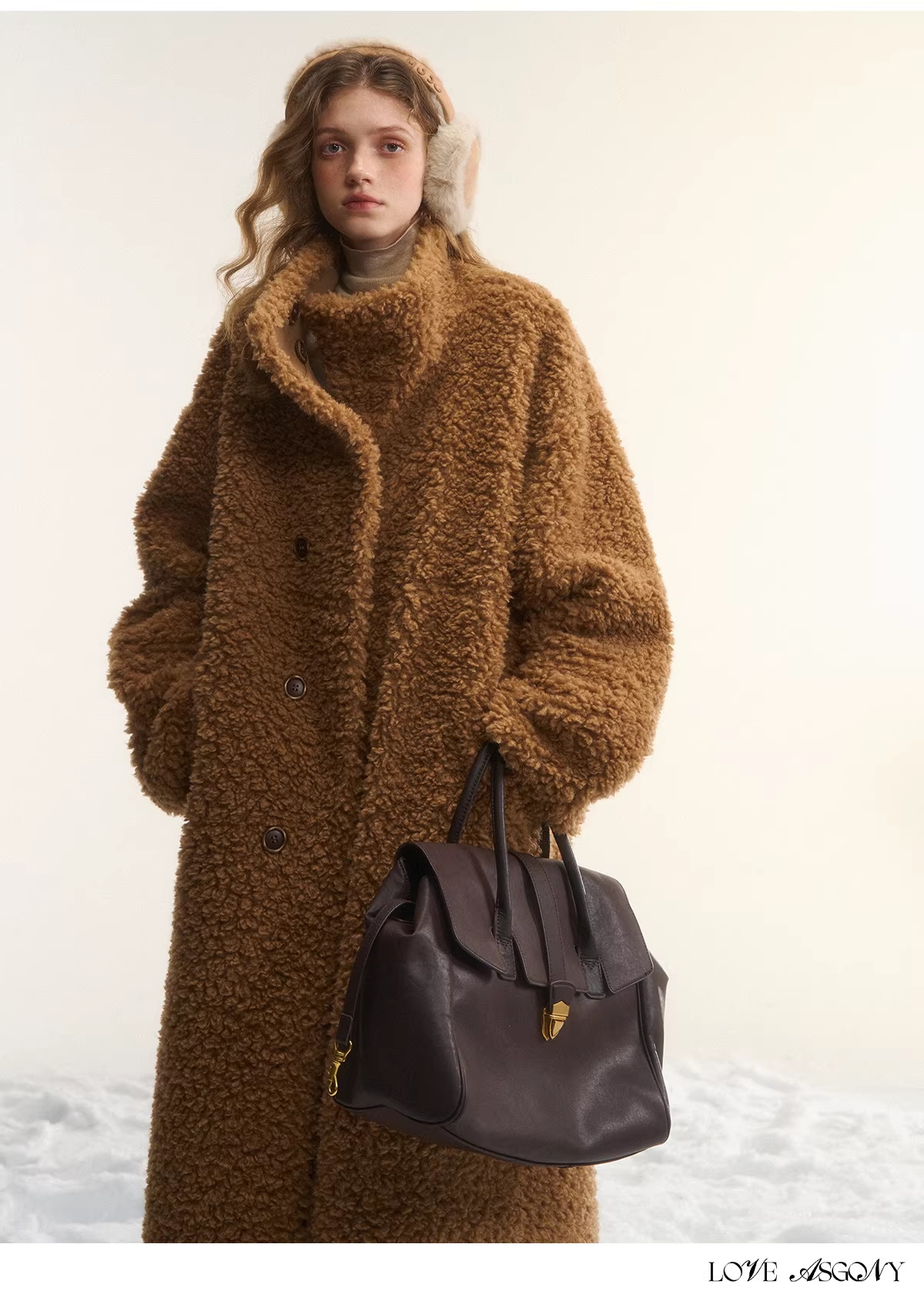 AsGony ASG25560 double-sided long sherpa coat(2color)