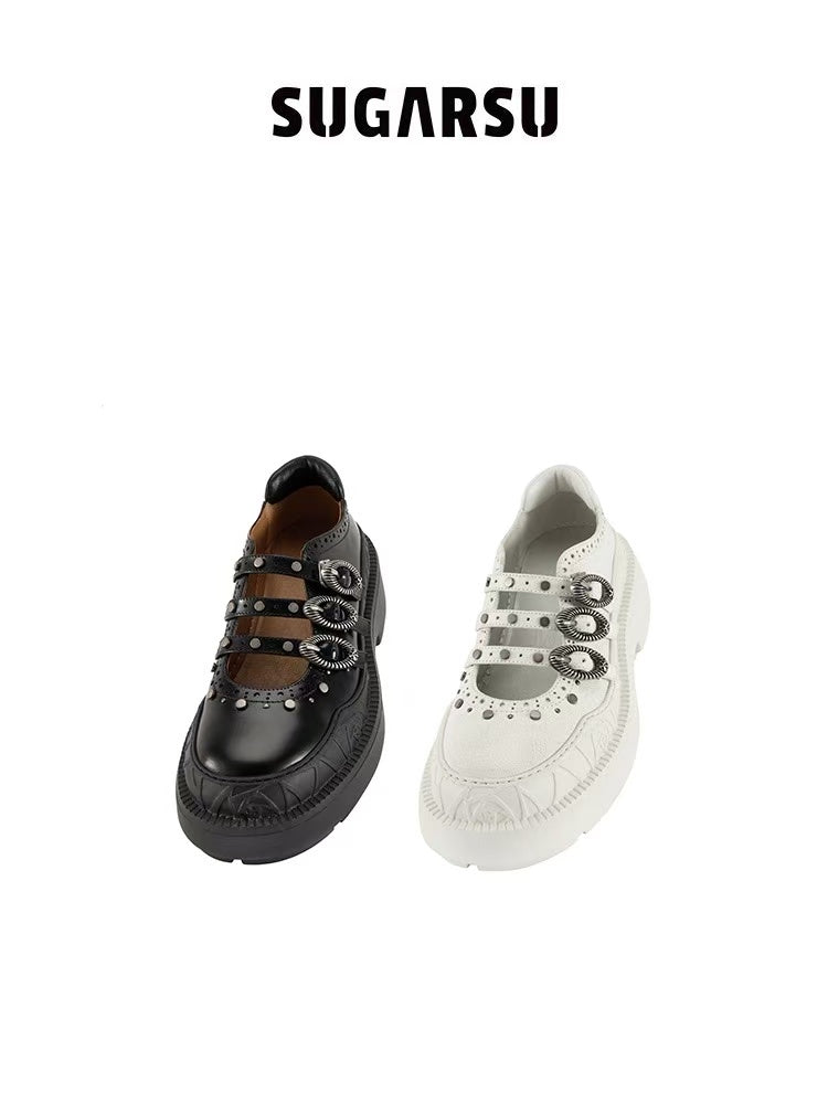 SugarSu Chunky Mary Jane shoes (2color)