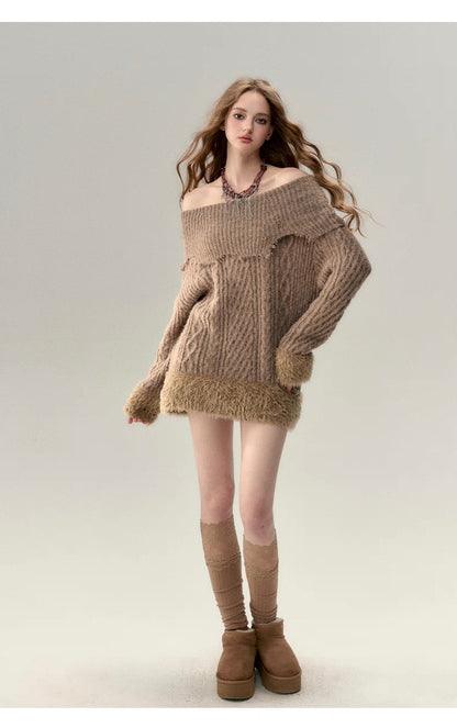 VIA PITTI V23DK338Pitti off-shoulder sweater