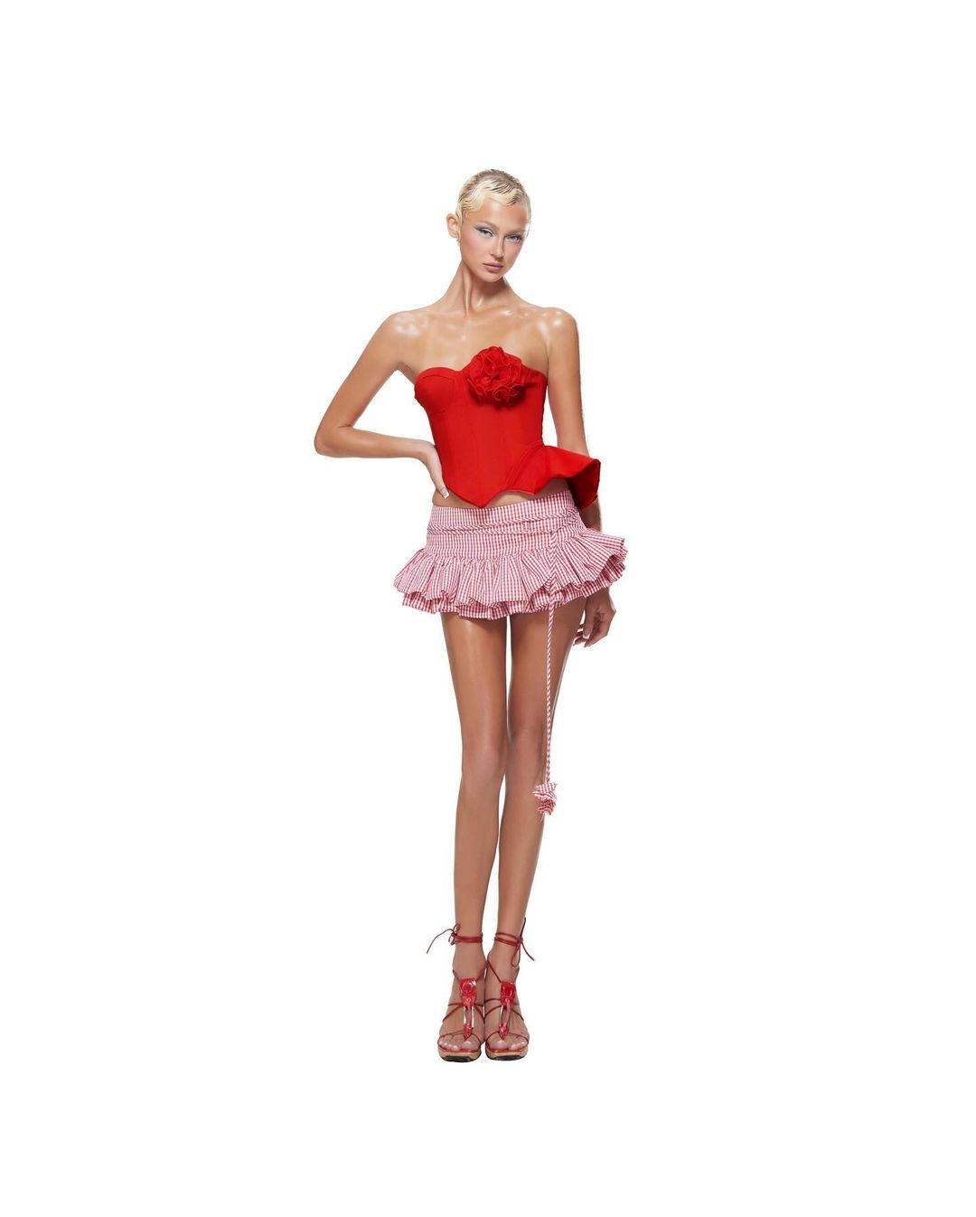 Ibiboss RED CORSET  Or DORY MINI SKIRT SET（Separate）