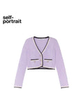 Self-Portrait PURPLE CONTRAST CARDIGAN