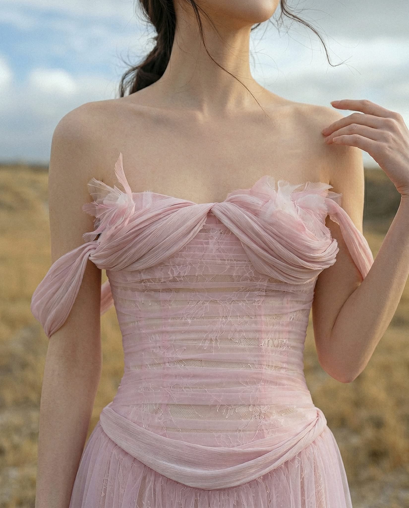 Lovelyn Rosalie Draped Gown