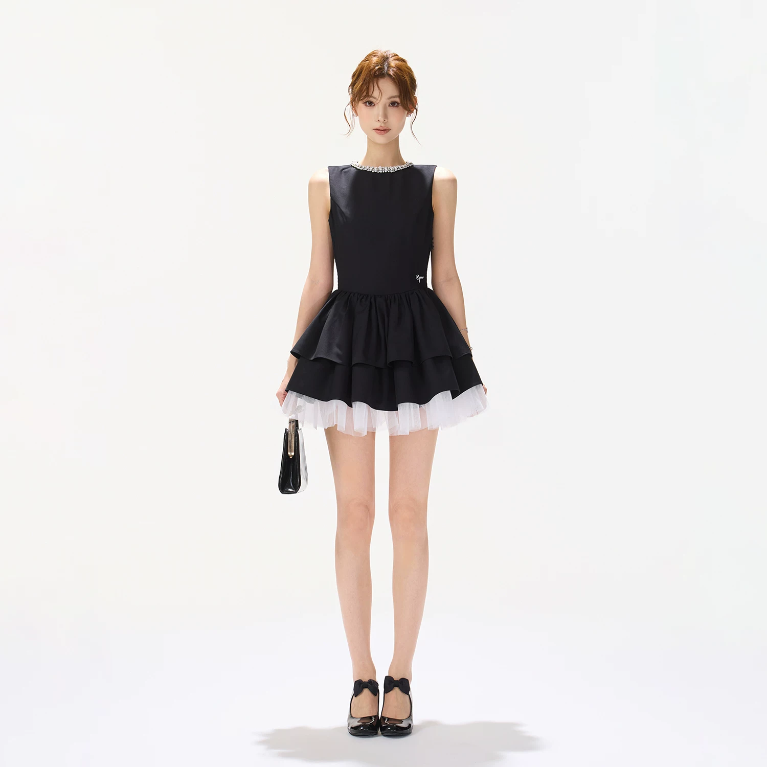 CYNR Jeweled Sleeveless Balloon Dress