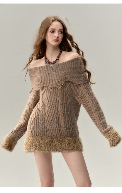 VIA PITTI V23DK338Pitti off-shoulder sweater