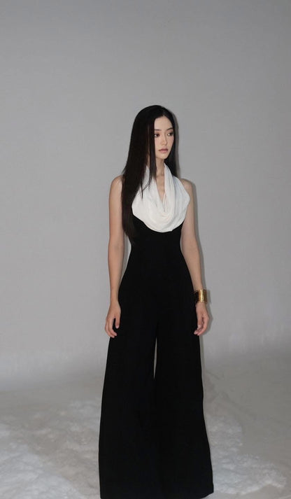 OIA Annete Jumpsuit -black and white