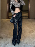 West.Y Straight Leather Pants