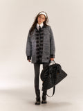 AsGony ASG24527 Tweed Grey Coat